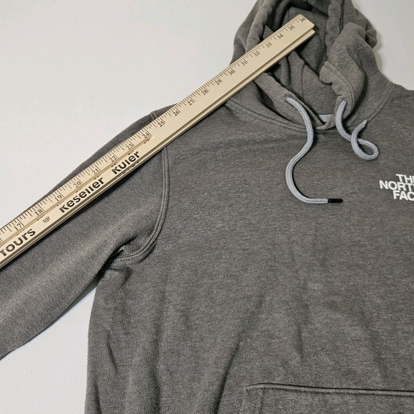 The North Face Men's M  Knit Pullover Hoodie Gray Thermal Cotton Blend EUC - Picture 6 of 8
